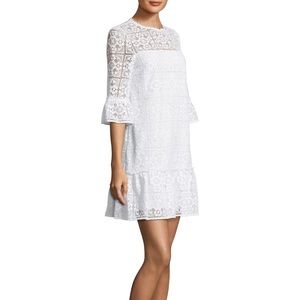 NWT $428 Kate Spade Lace Flounce Shift Dress 4